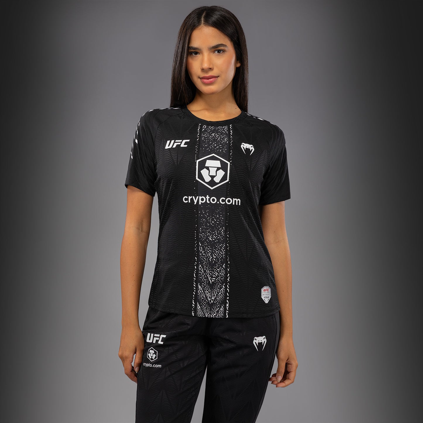 UFC Zenith by Venum Authentic Fight Night Offizielles Walkout-Trikot Damen - Schwarz