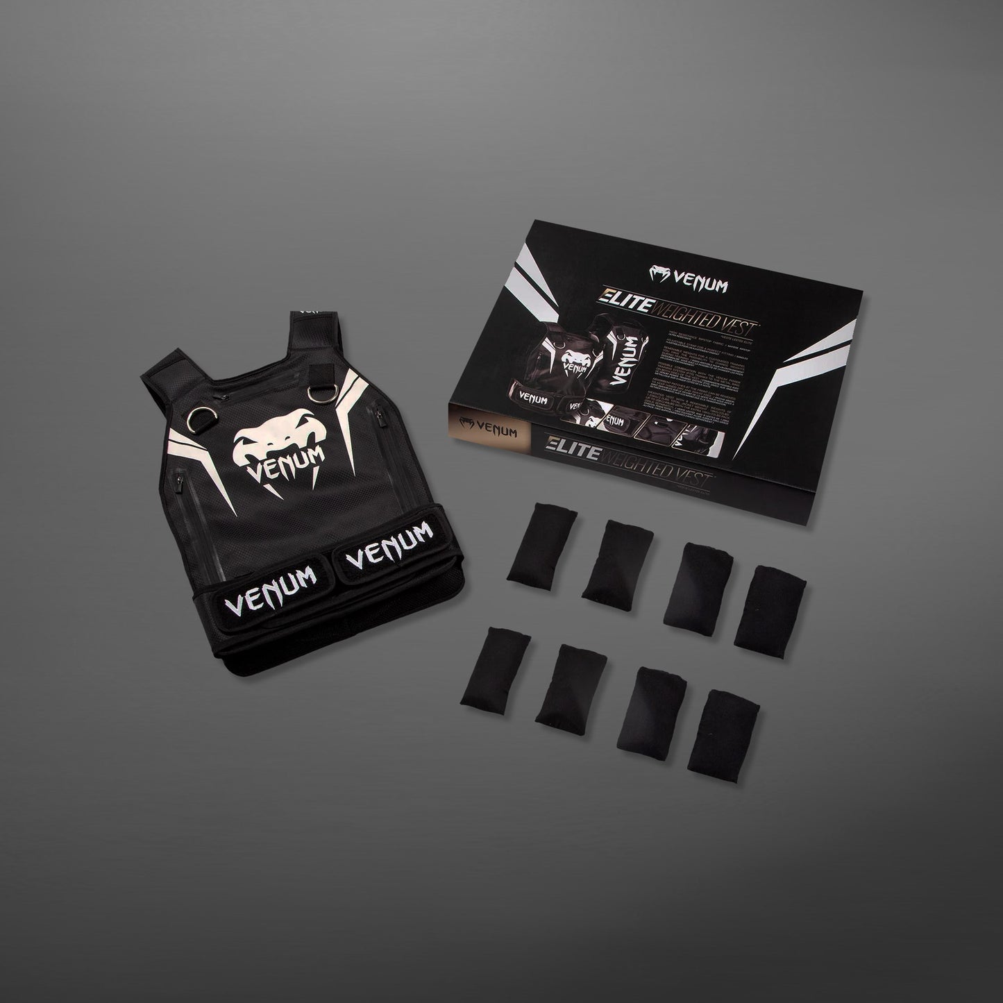 Venum Elite Gewichtsweste - Schwarz/Weiß