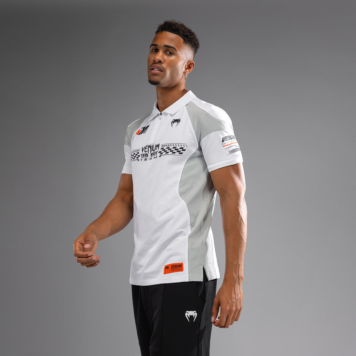 Venum Motorsports Baumwoll-Polo - Schneeweiß