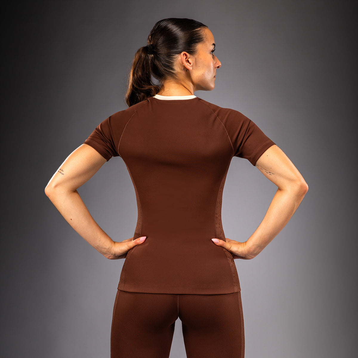 Venum Viper Damen Kurzarm-Rashguard - Braun