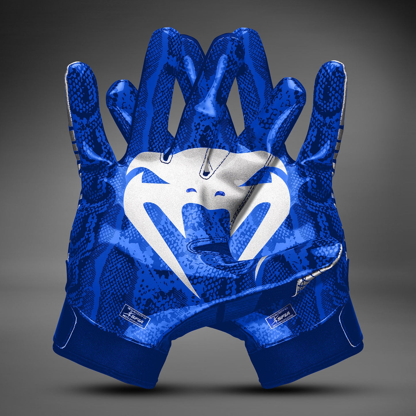 Venum Elite Football Handschuhe - Royalblau/Silber
