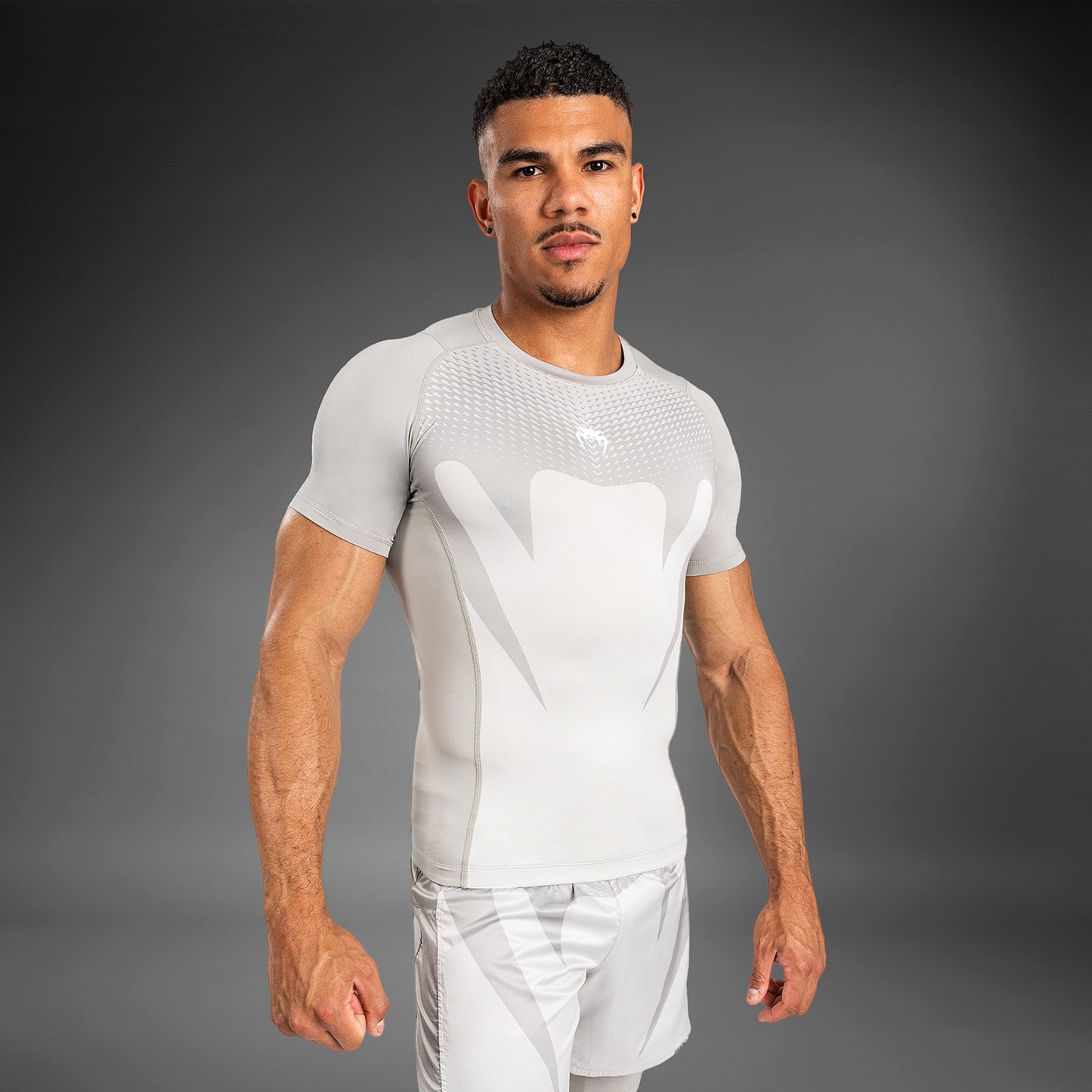 Venum Attack Herren Kurzarm Rashguard - Sand
