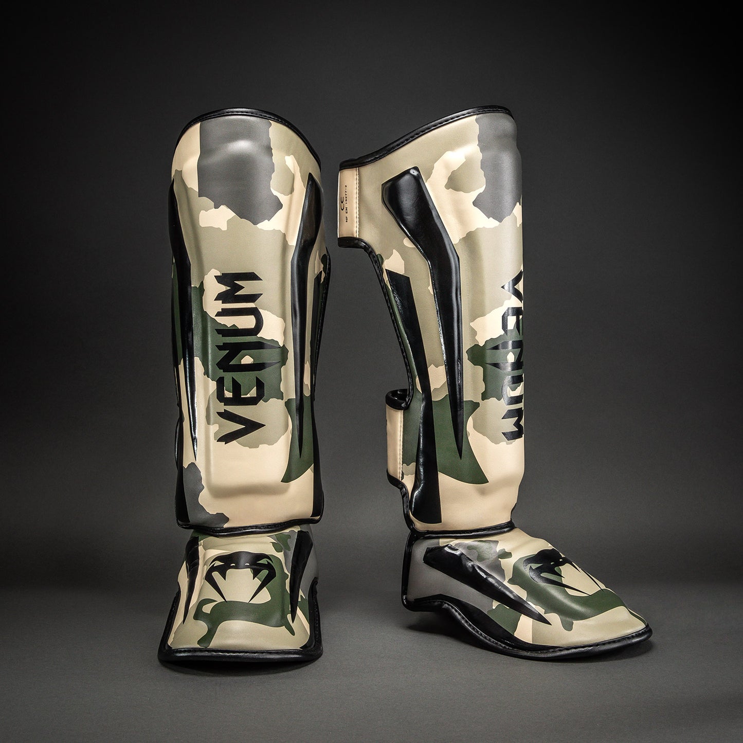 Venum Elite Schienbeinschoner - Khaki/Cremeweiß