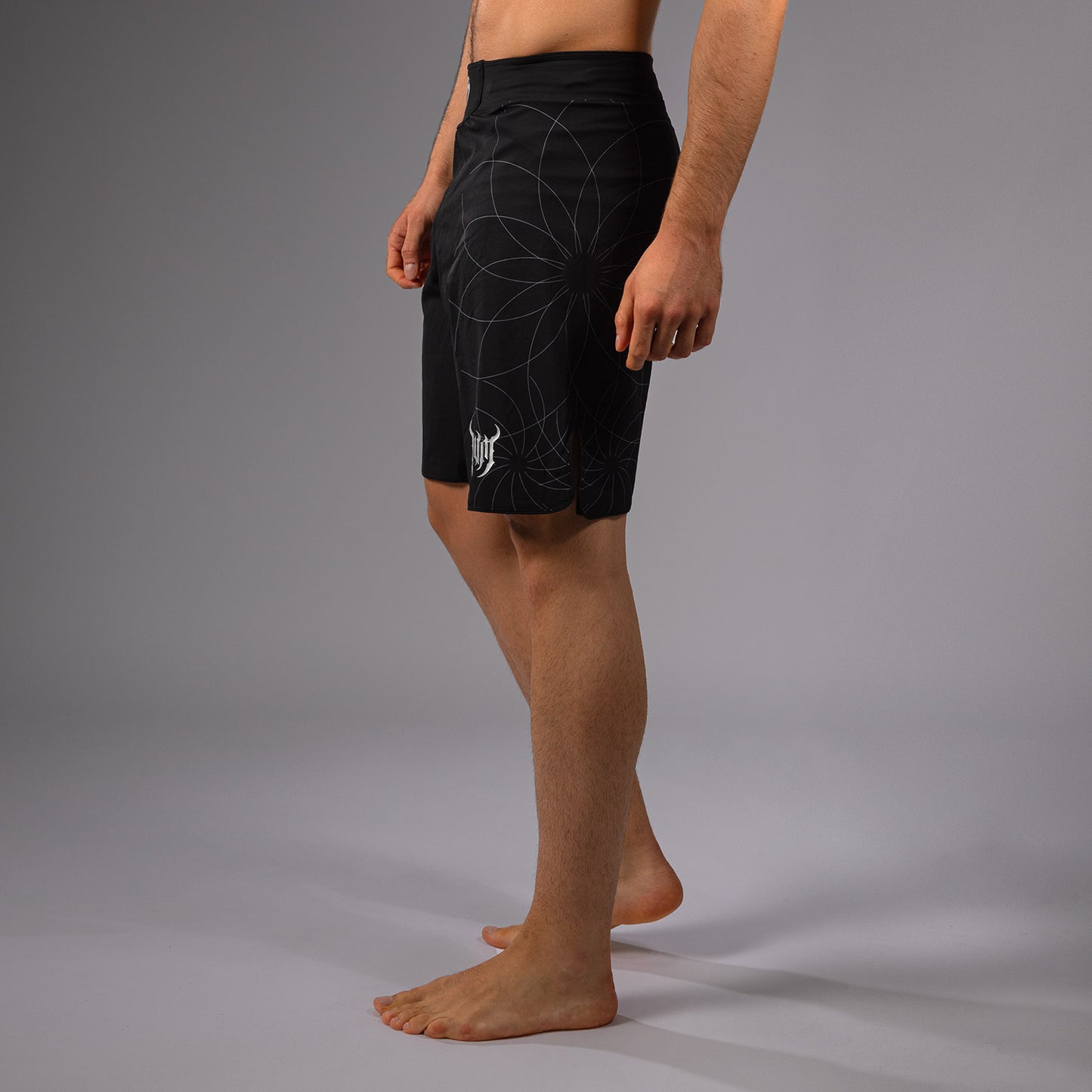 Venum Gladiator 5.0 Fight Shorts für Männer - Schwarz/Silber