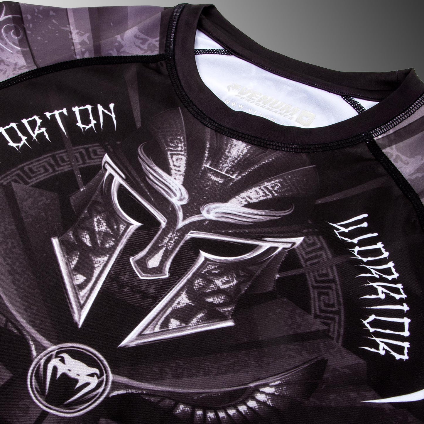 Venum Gladiator 3.0 Rashguard - Schwarz/Weiß - Kurzarm