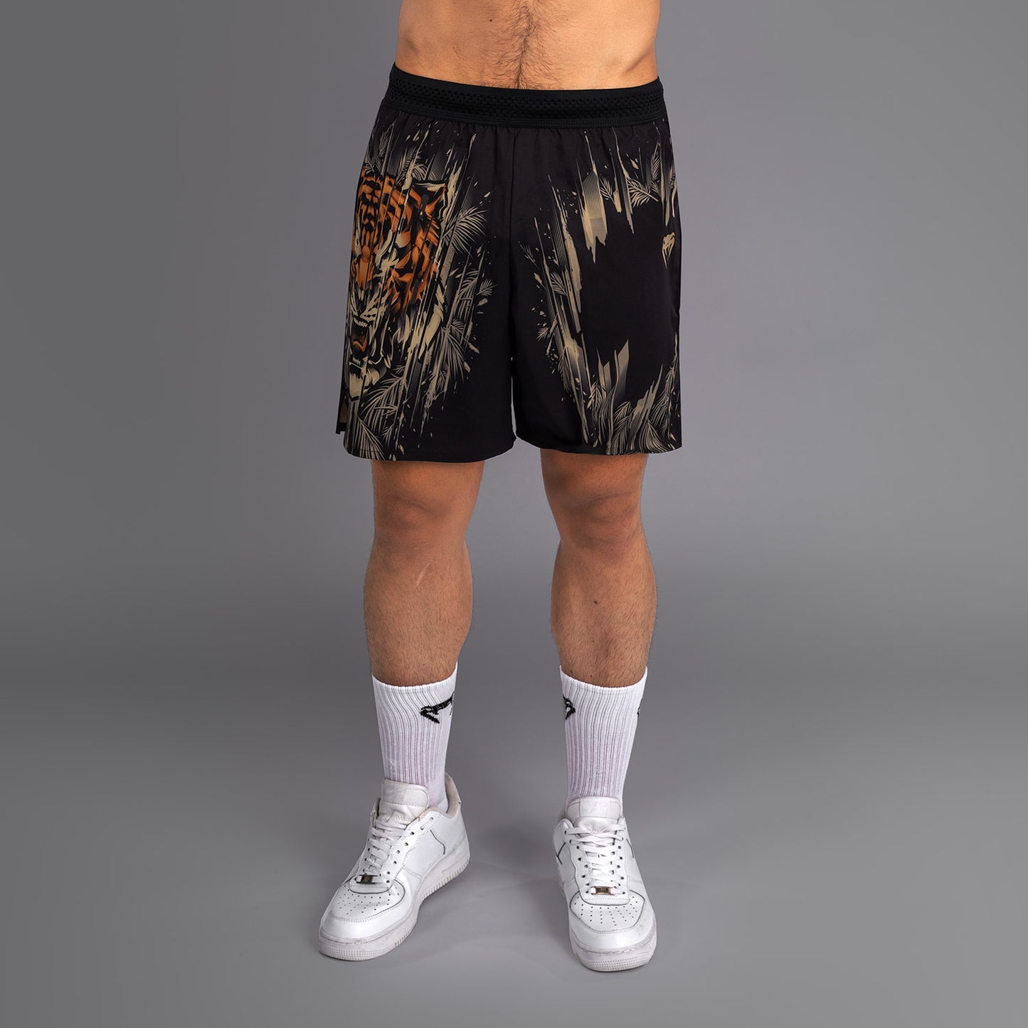 Venum Tiger Herren Trainingsshorts - Schwarz/Neon Orange