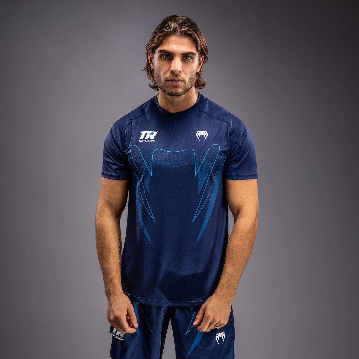 Venum x Top Rank Original Herren Dry Tech Shirt - Navy Blau