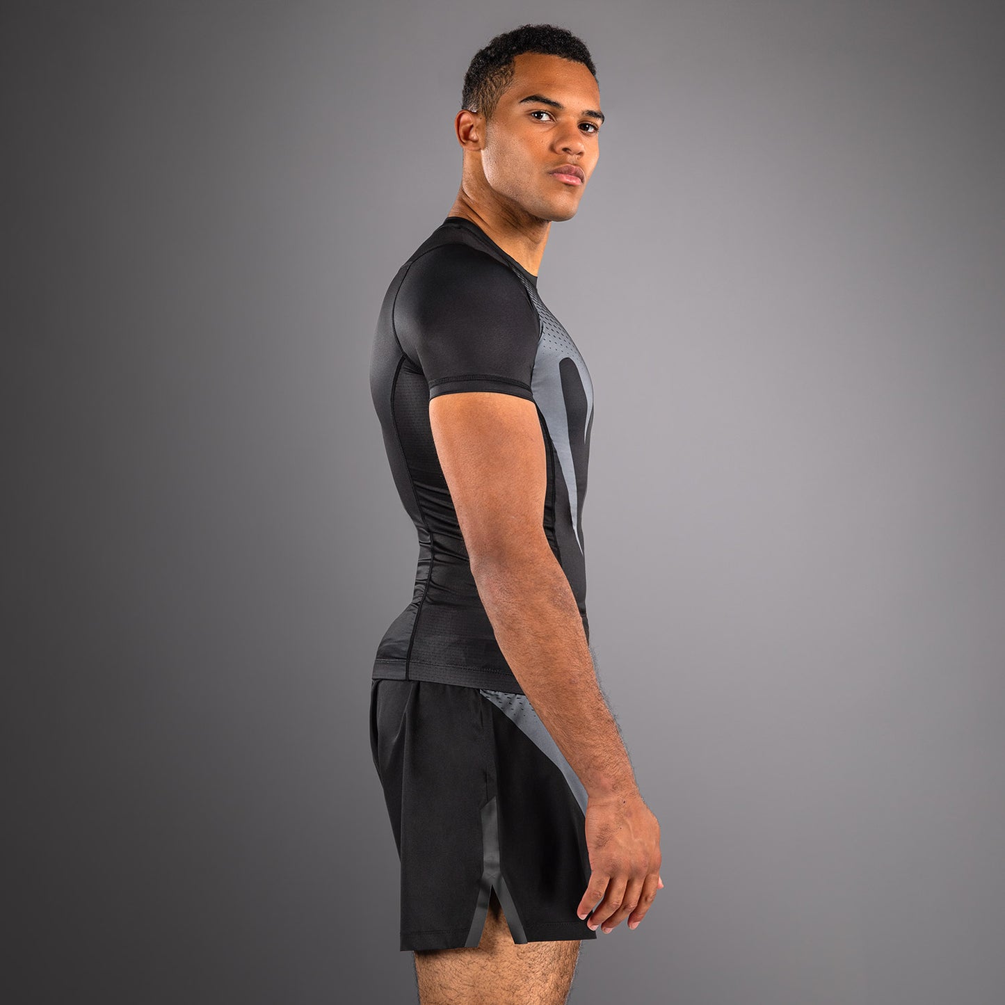 Venum No Gi Rashguards - Schwarz/Silbergrau