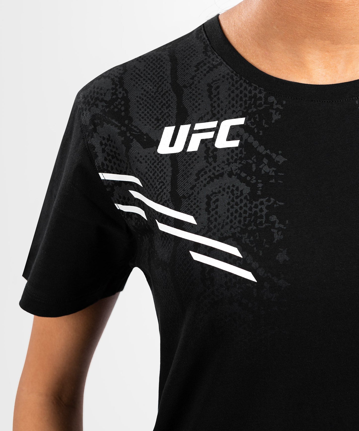 UFC Adrenaline by Venum Replica Kurzärmeliges Damen-T-Shirt - Schwarz