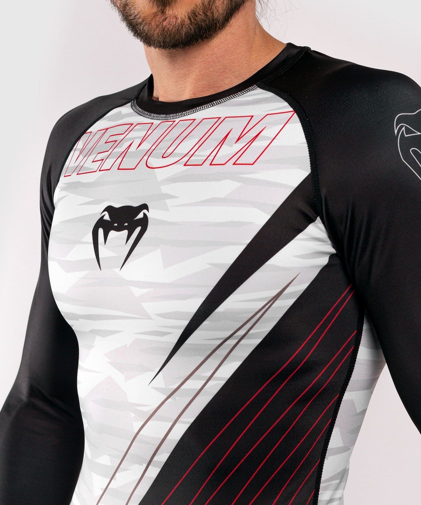 Venum Contender 5.0 Rashguard - Lange Ärmel - White/Camo