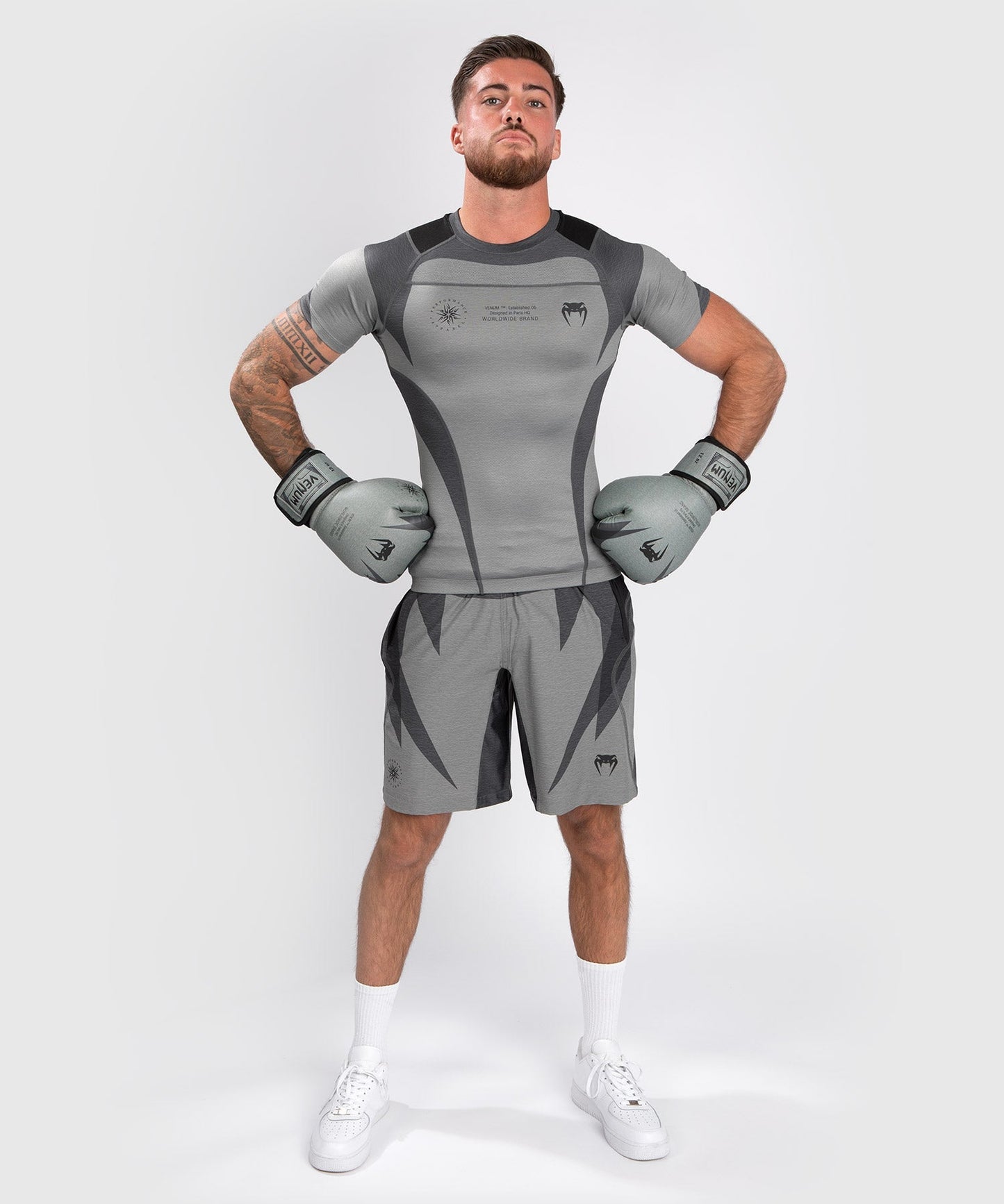 Venum Stone Compression Shirt – Kurzarm – Mineralgrün