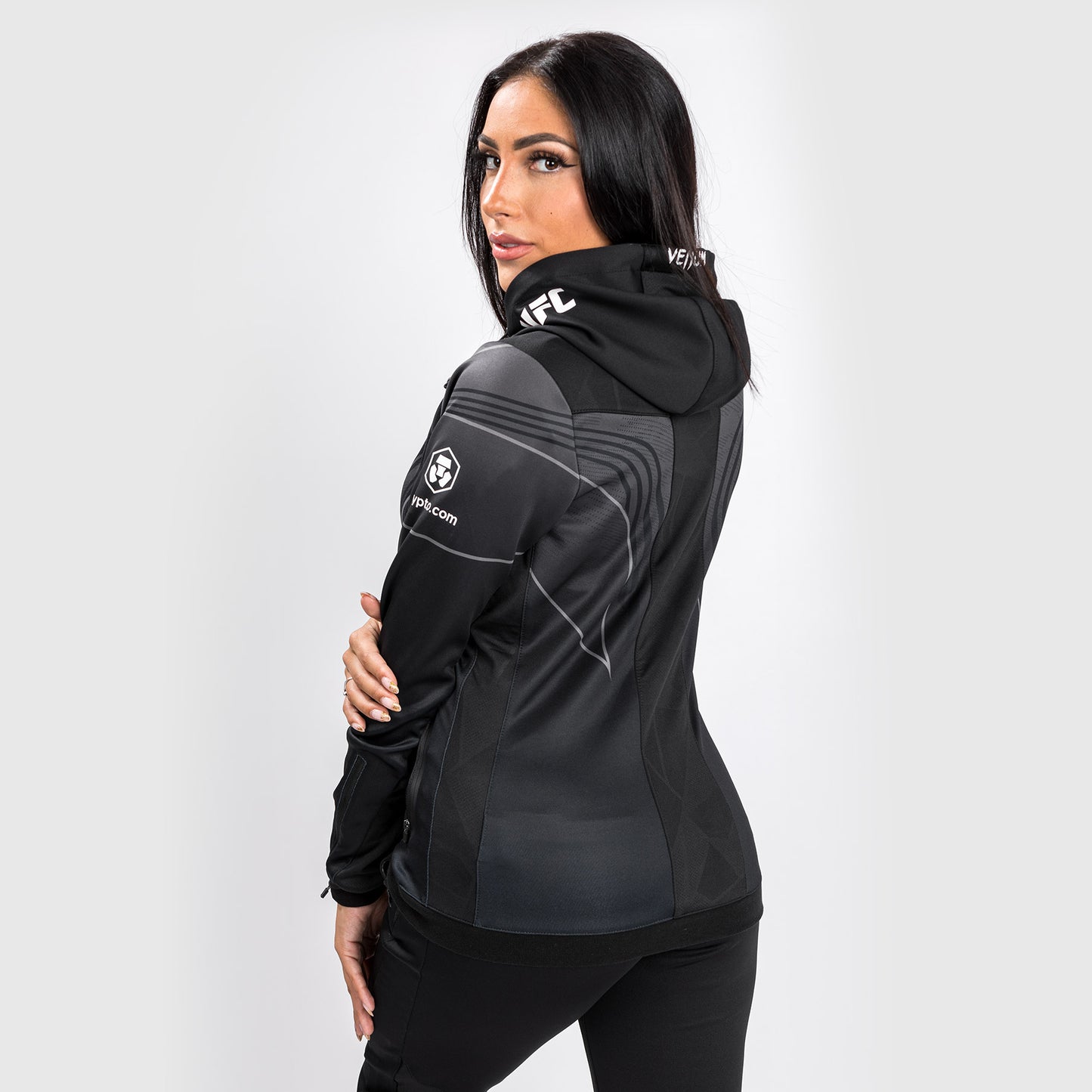 UFC Venum Authentic Fight Night 2.0 Women's Walkout Hoodie - schwarz