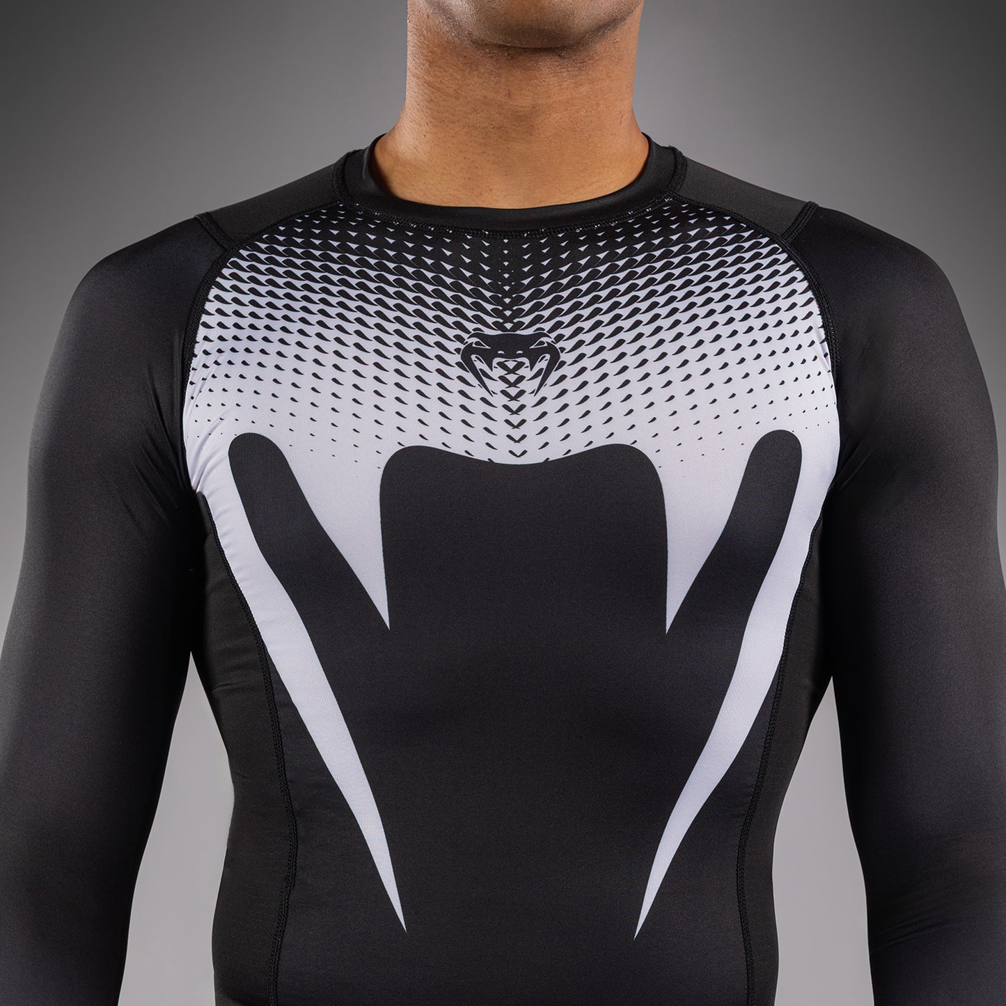 Venum No Gi Rashguards - Schwarz/Weiß
