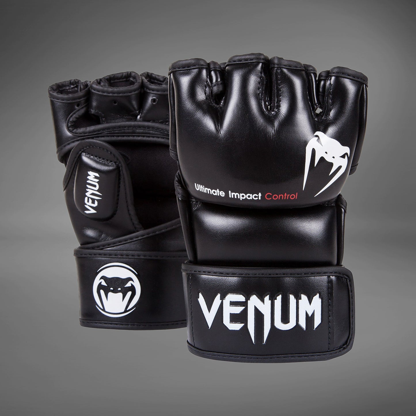 Venum Impact MMA Handschuhe - Skintex-Leder - Schwarz