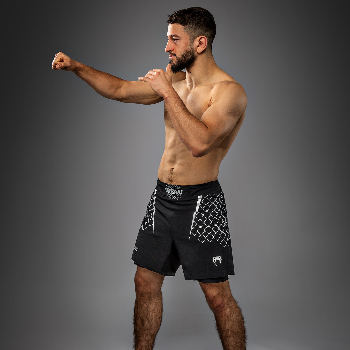 Venum x WOW FC Herren Kampfhosen - Schwarz/Grau