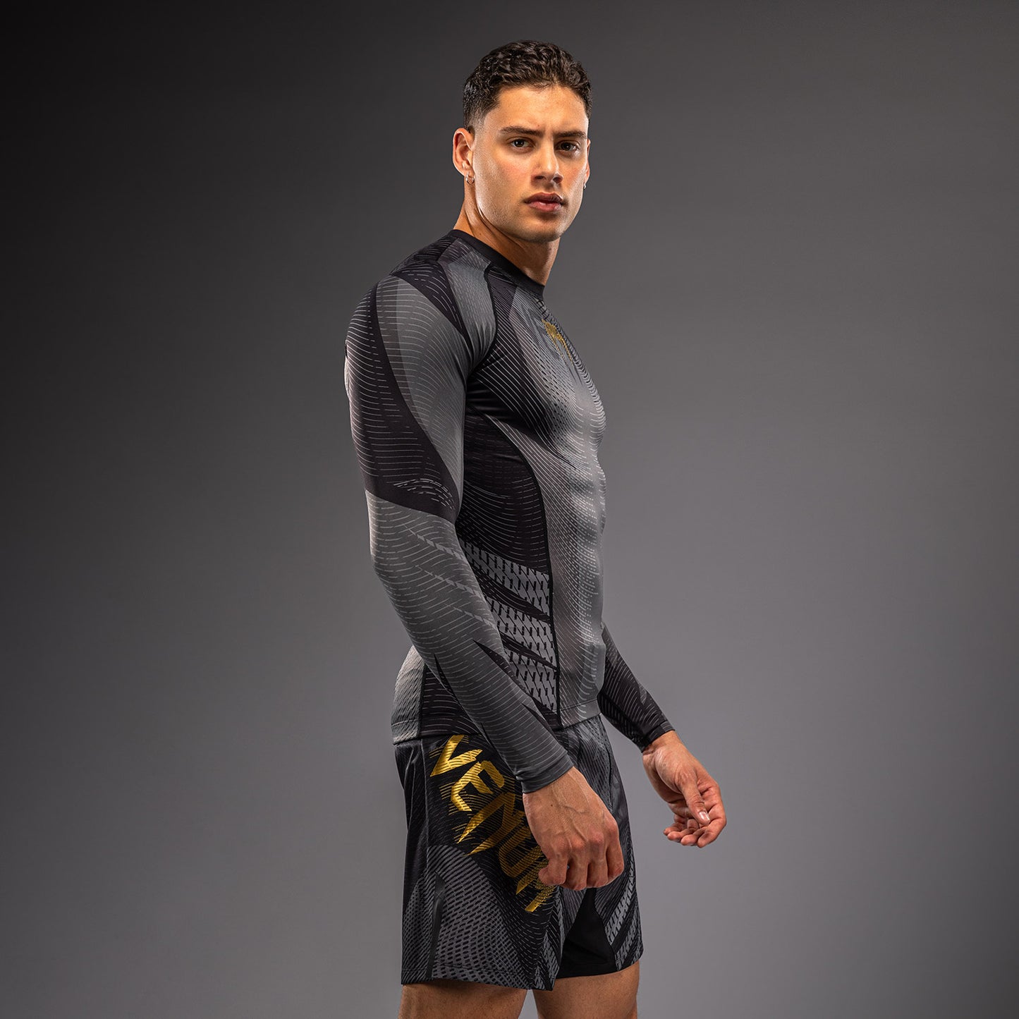 Venum Galactic 3.0 Langarm Rashguard - Schwarz/Gold
