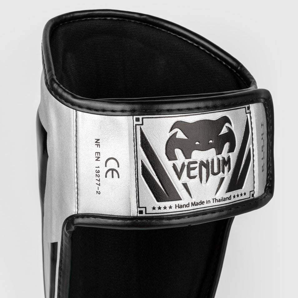 Venum Elite Standup Schienbeinschoner - Silber/Schwarz