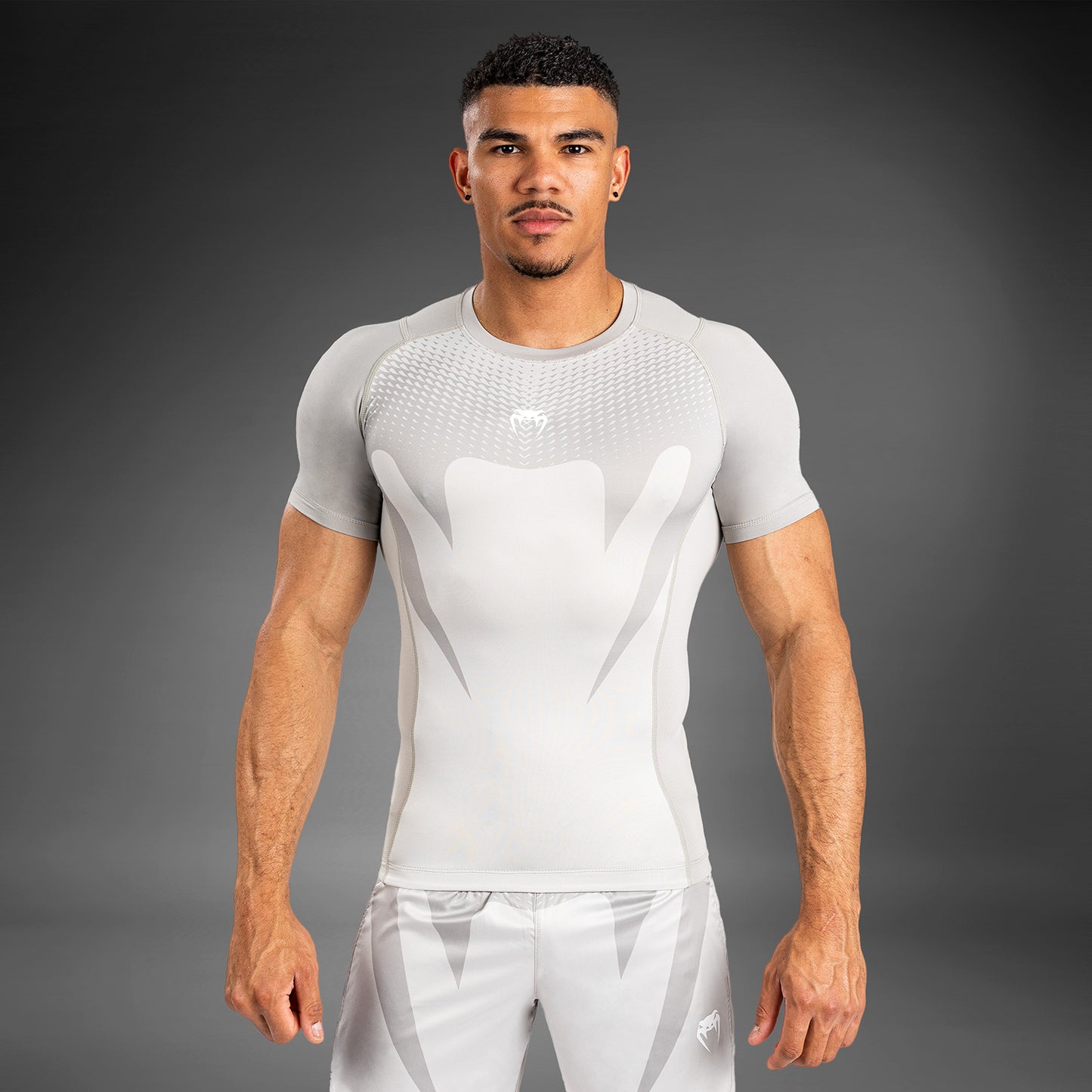 Venum Attack Herren Kurzarm Rashguard - Sand