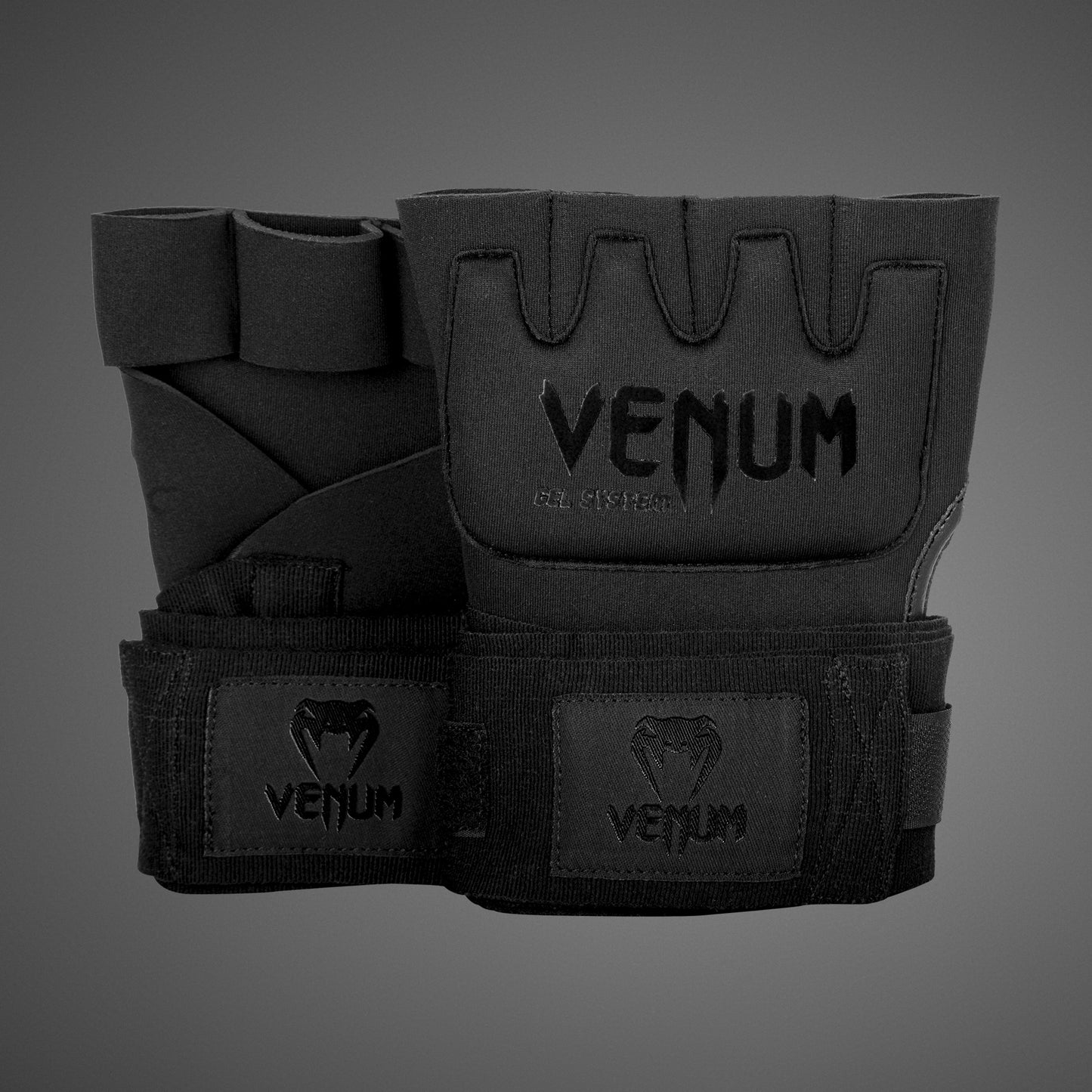 Venum Gel Kontact Handschuh Wraps - Schwarz/Schwarz