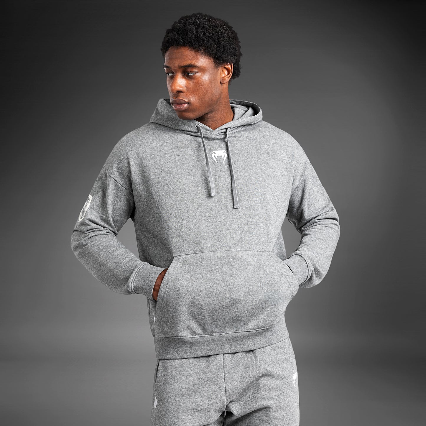 Venum Vortex XL Lite Herren Hoodie - Helles Heather Grau