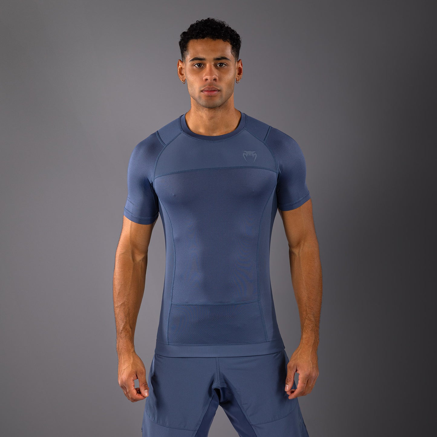 Venum G-Fit Air Herren Kurzarm Rashguard - Nebelblau