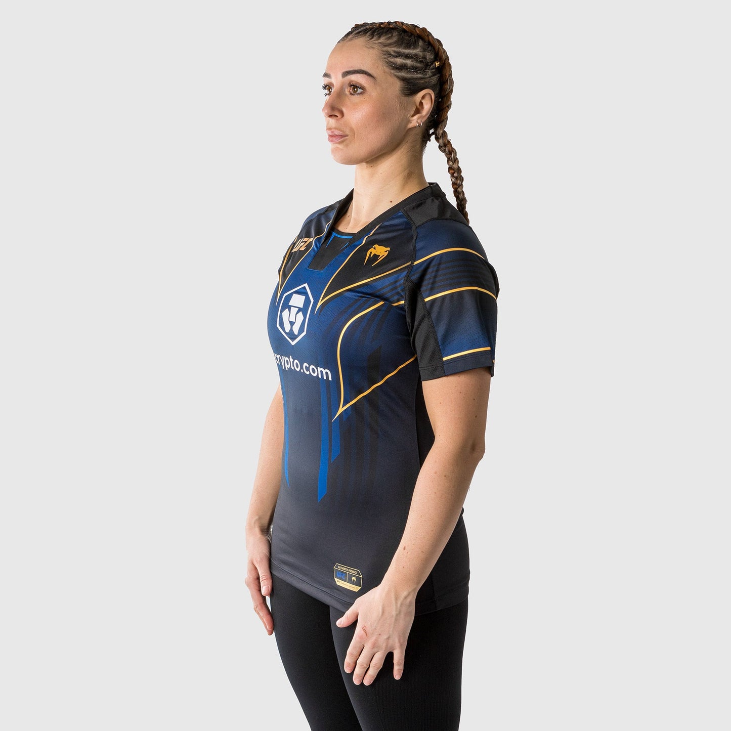 UFC Venum Personalisiertes authentisches Fight Night 2.0 Walkout-Trikot für Frauen – Midnight Edition - Champion