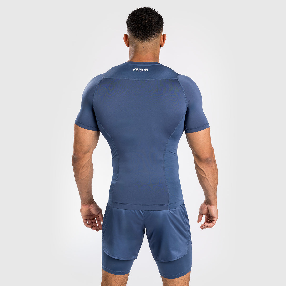 Venum Attack Herren Kurzarm Rashguard - Navyblau