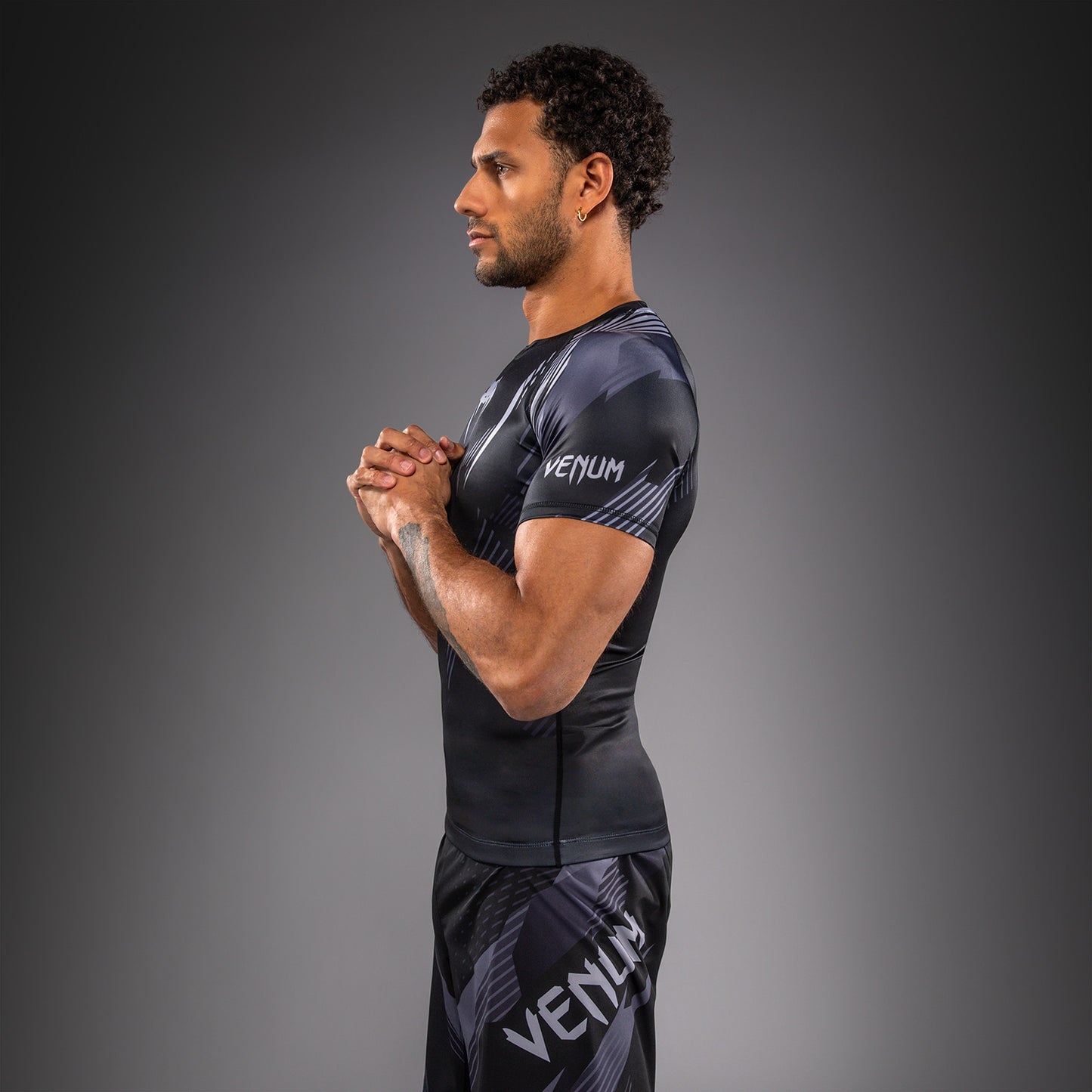 Venum No-Gi 6.0 Rashguard kurzarm - Schwarz/Grau