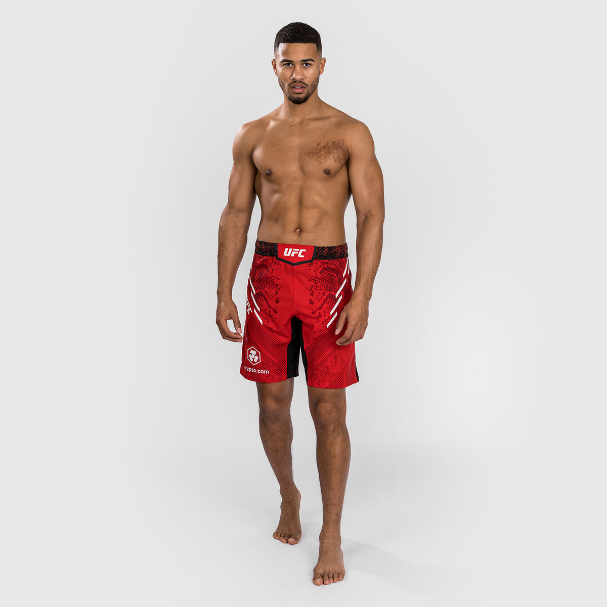 UFC Adrenaline by Venum Personalisierte Authentische Fight Night Herren-Kampfshorts - Lange Passform - Rot