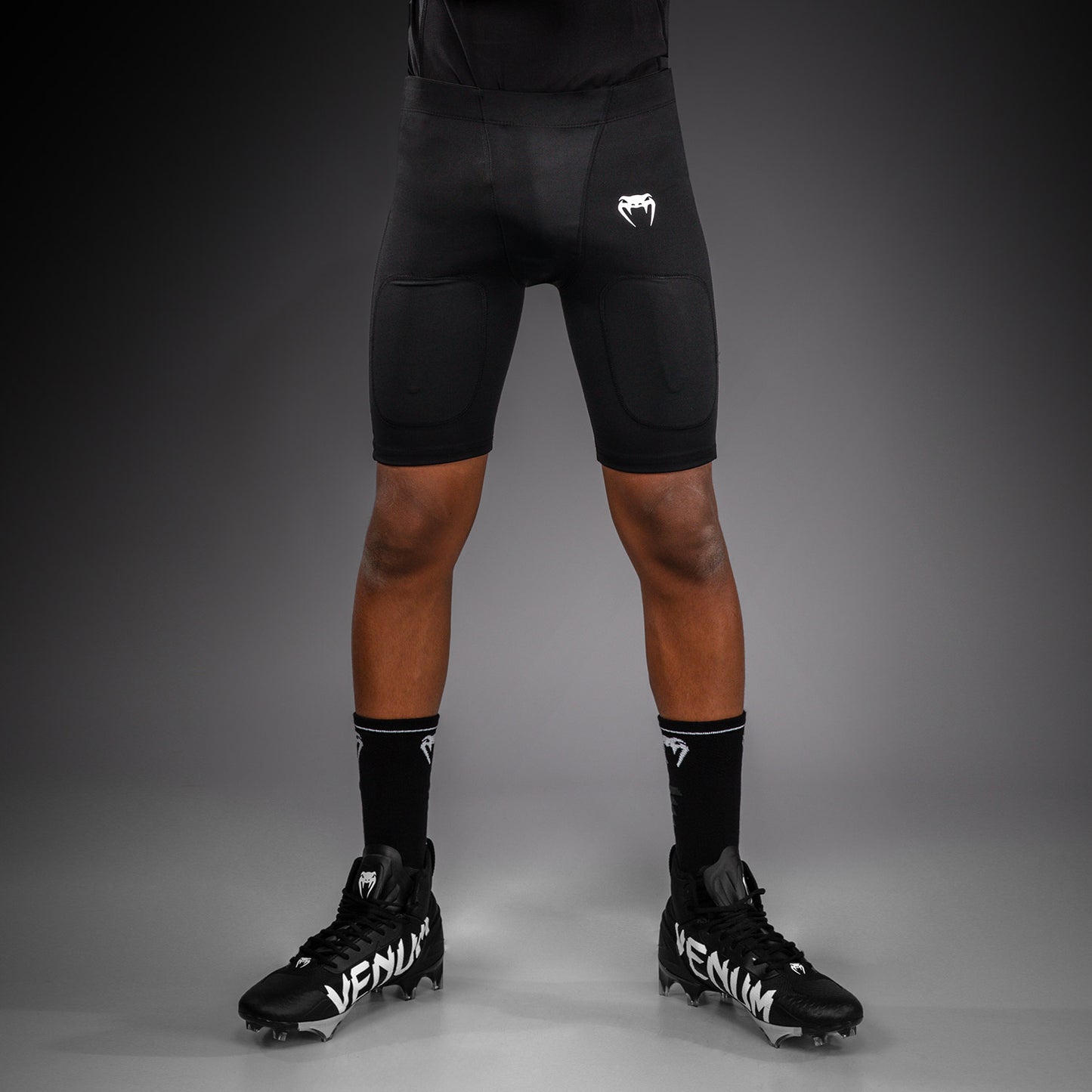 Venum Elite Fußball Kompressionsshorts für Kinder - Schwarz