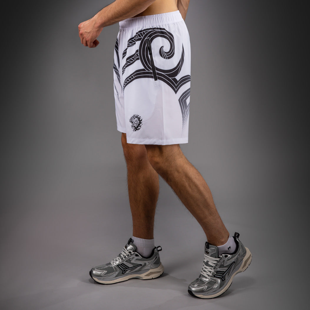 Venum x Mike Tyson Tiger Trainingsshorts - Optisch Weiß/Tiefschwarz