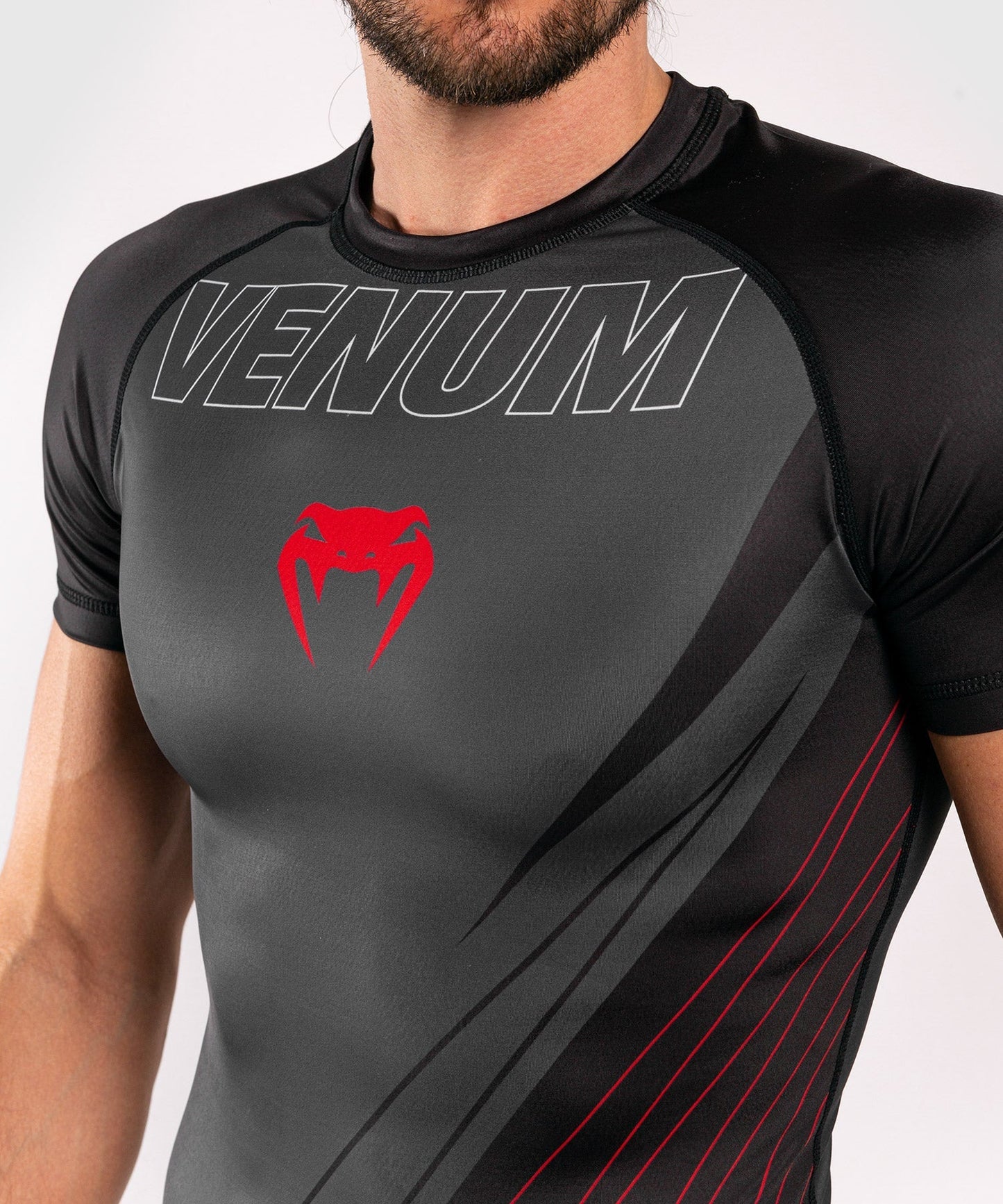 Venum Contender 5.0 Rashguard - Kurze Ärmel - Schwarz/Rot