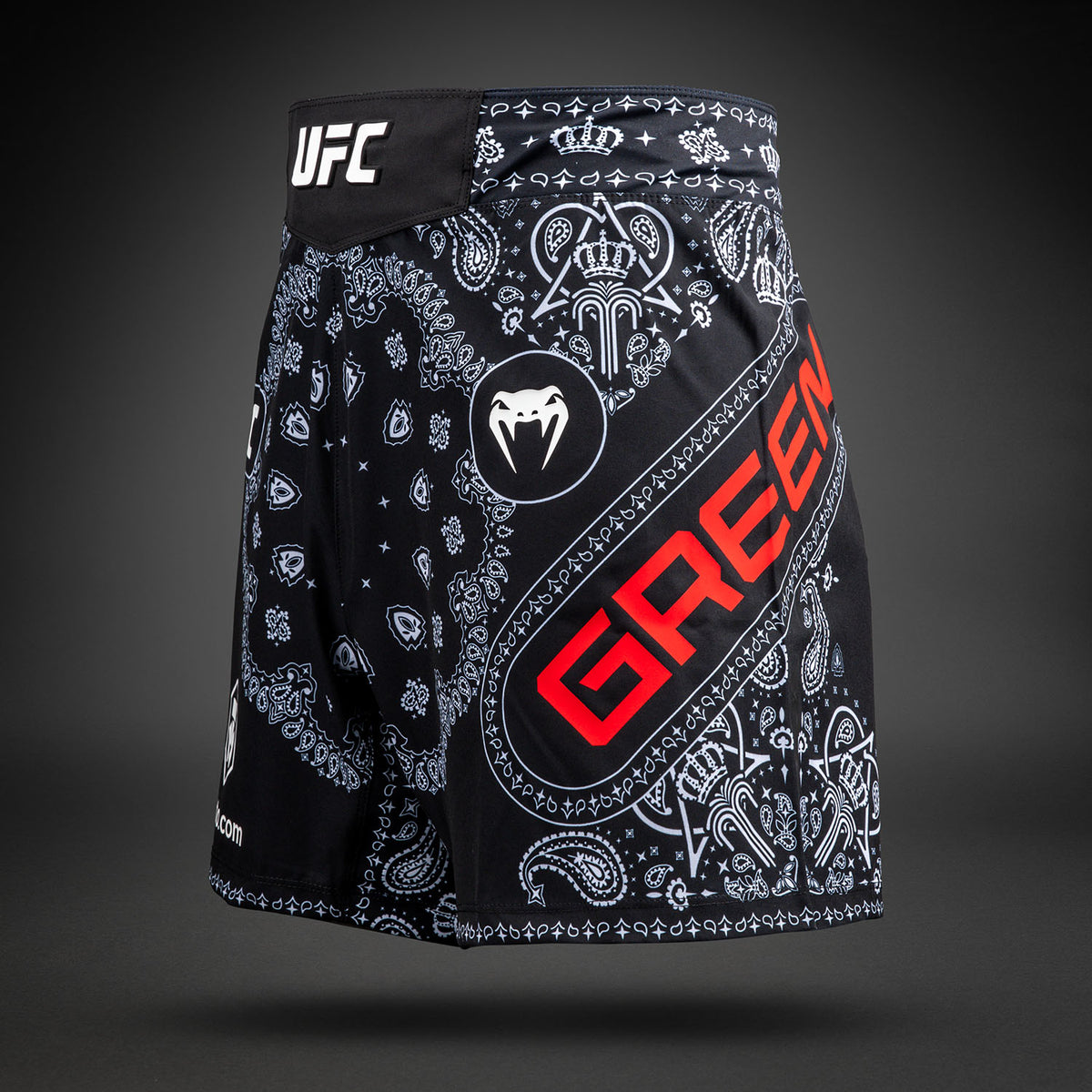 UFC Adrenaline Unrivaled by Venum King Green Herren-Fightshort - Schwarz