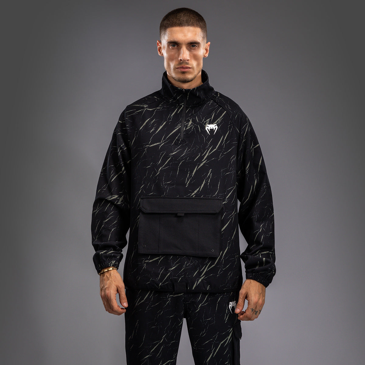 Venum Trooper Herren Trainingsanzug Jacke - Schwarz/Sandstein