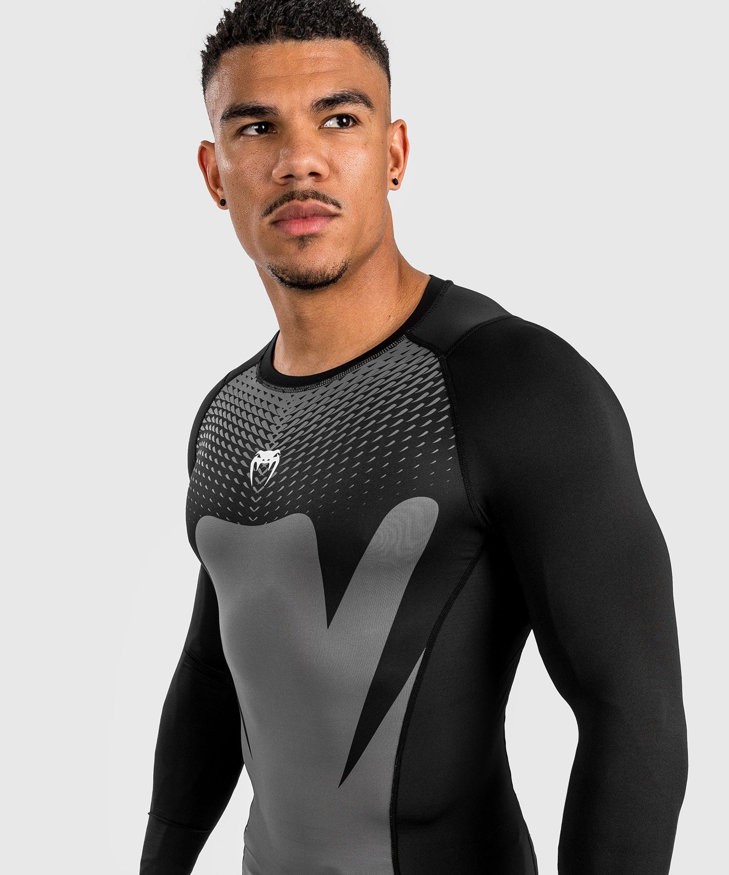 Venum Attack Herren Langarm Rashguard - Schwarz/Grau