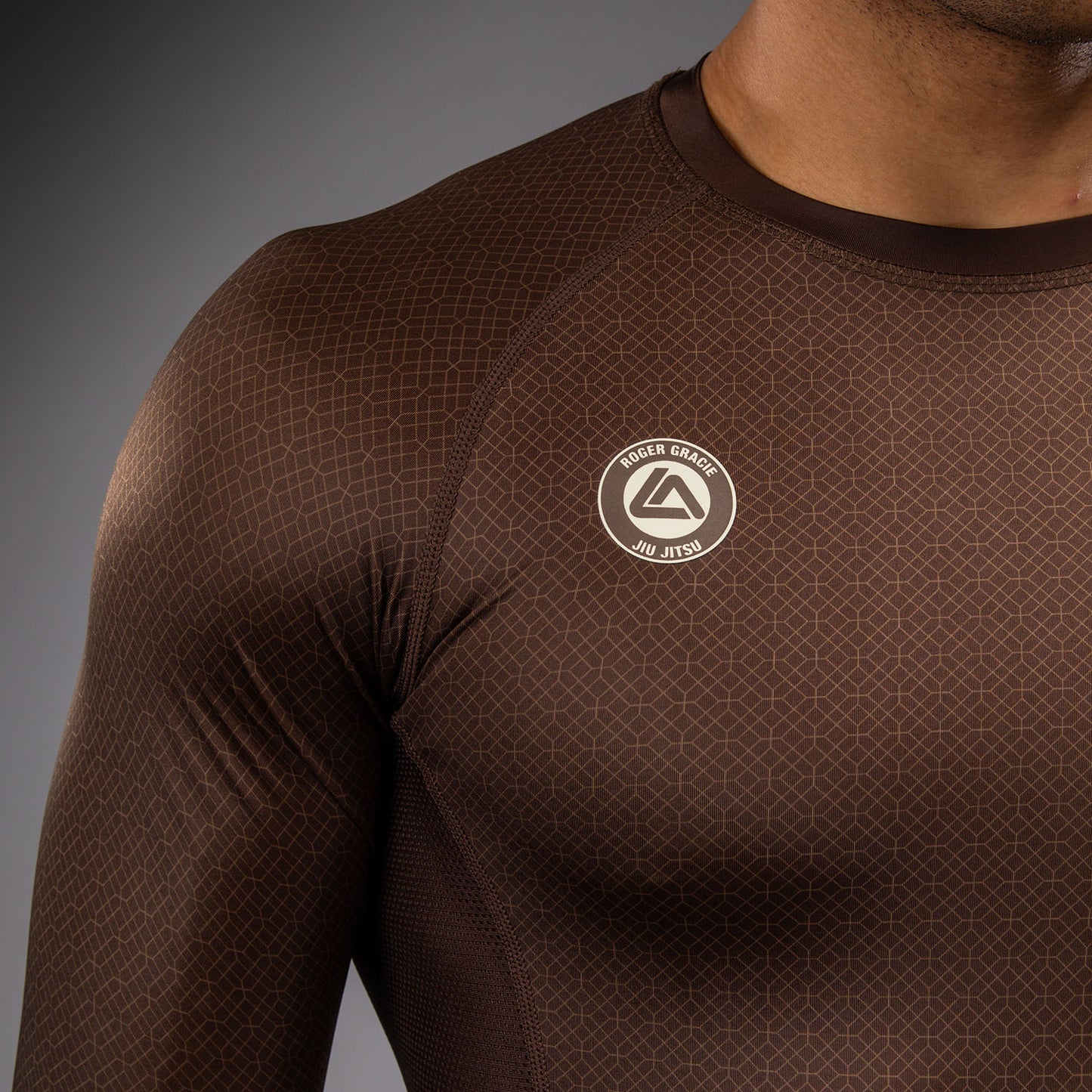 Venum x Roger Gracie Academy Langarm Rashguard - Dunkelbraun