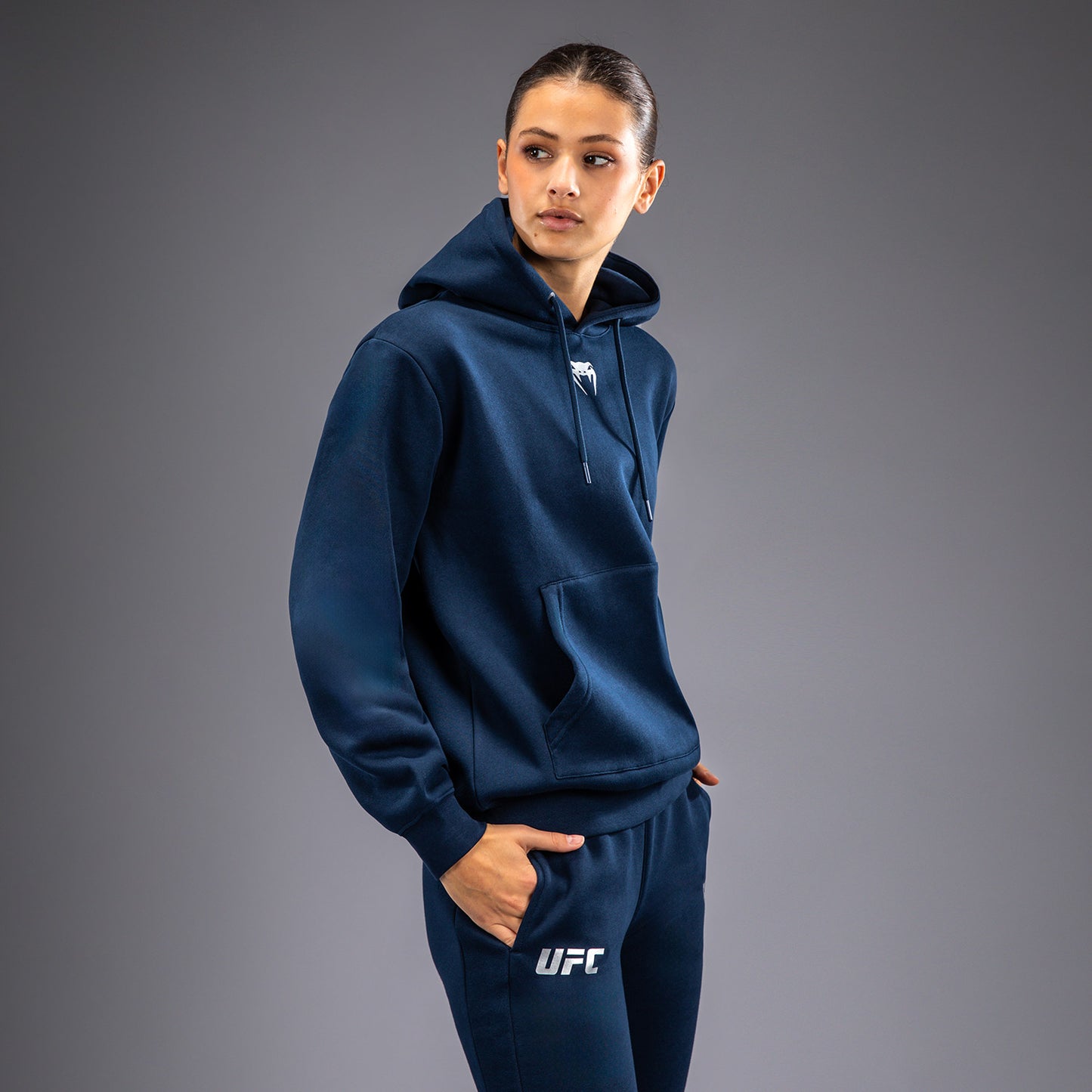 UFC Fusion by Venum Fight Week Damen Pullover Hoodie - Solid Ozeanisches Blau