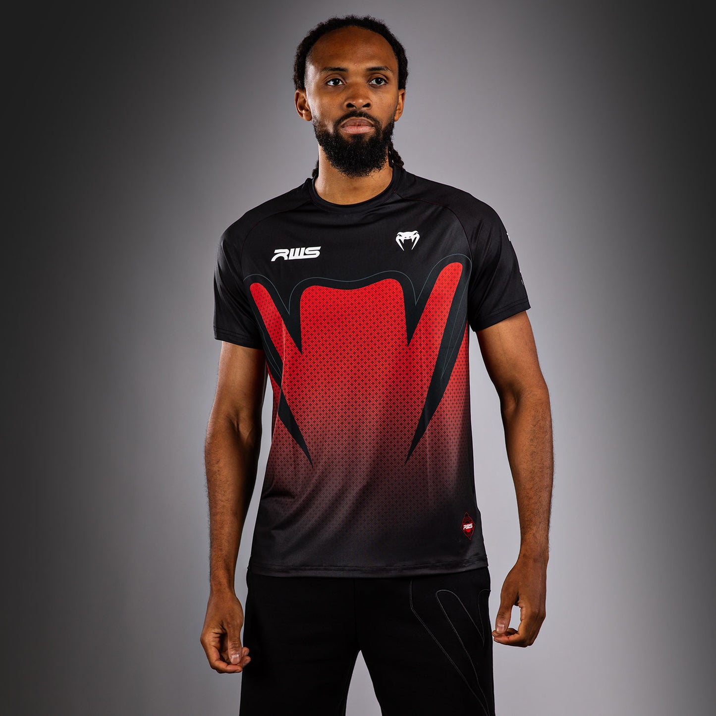 Venum x RWS 2.0 Men’s Dry-Tech T-Shirt – Schwarz/Rot