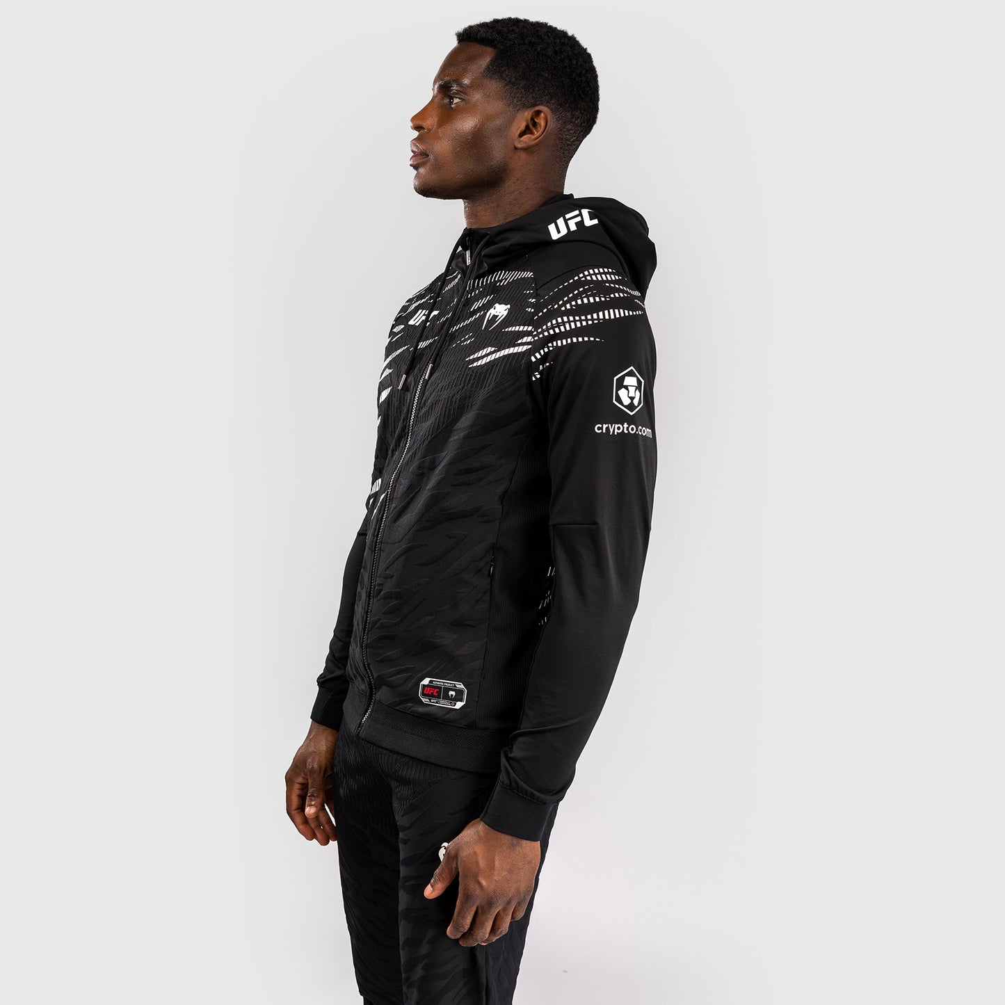 UFC Fusion by Venum Personalized Authentic Fight Night Herren Walkout Hoodie - Schwarz