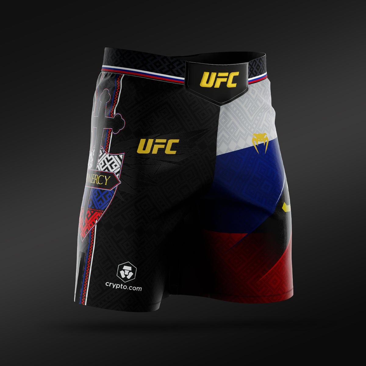 Venum UFC Unrivaled by Venum Petr Yan Long Fit Fightshorts für Herren – Schwarz