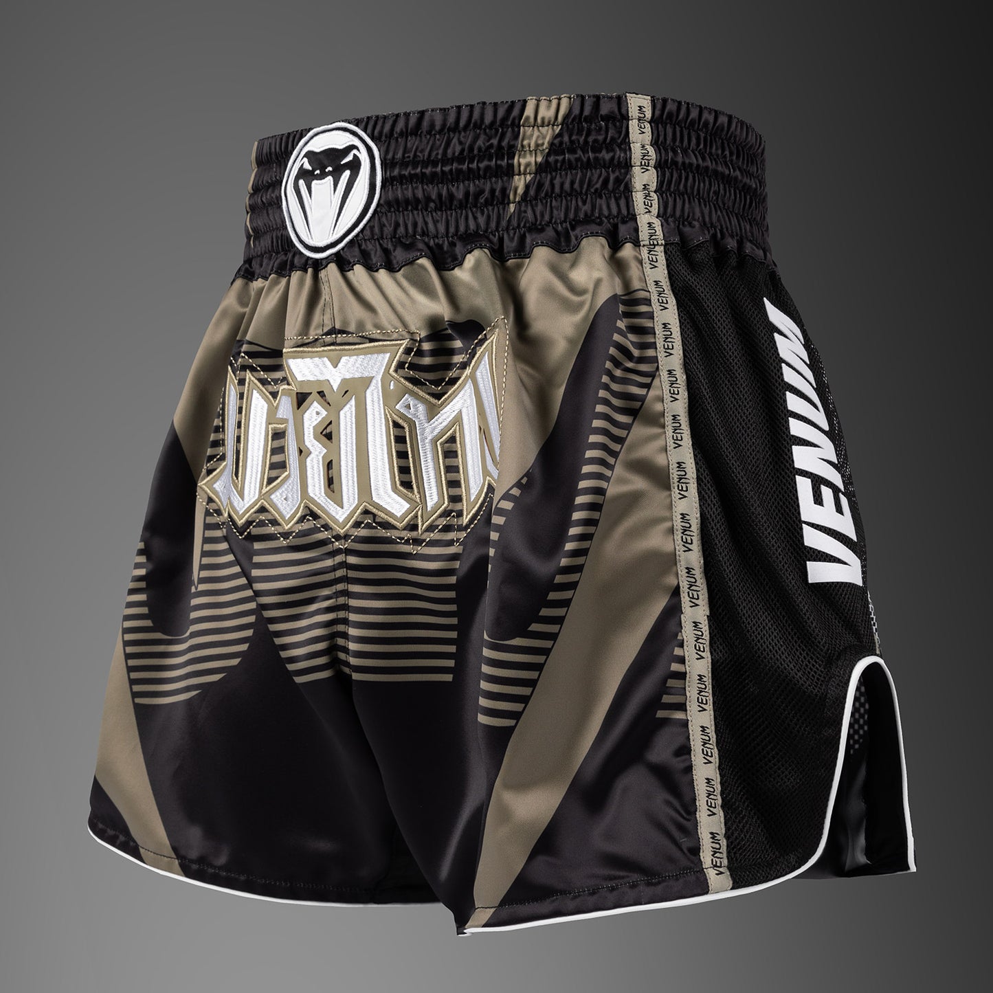 Venum Adrenaline Muay Thai Shorts – Schwarz/Sand
