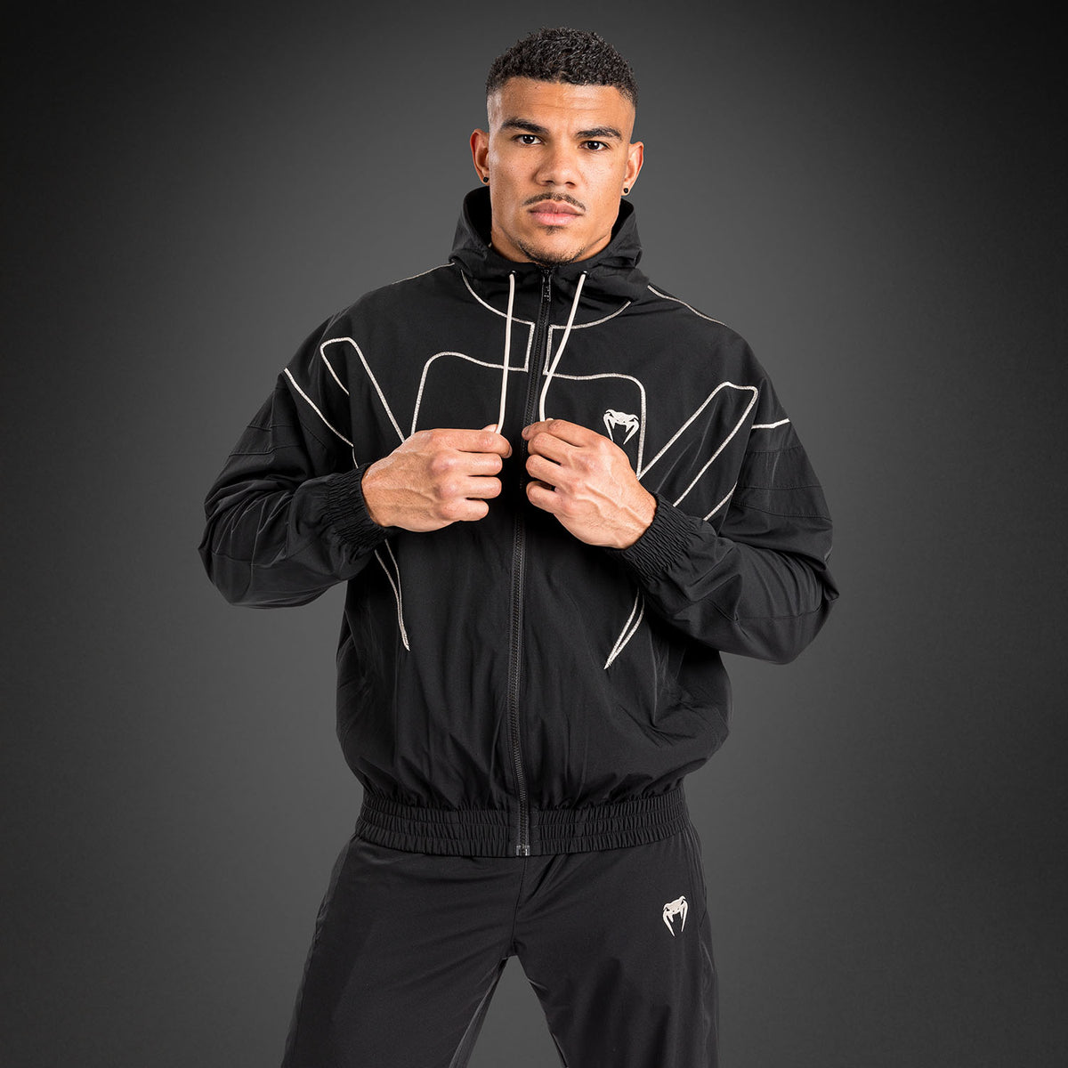 Venum Attack 90 Trainingsanzug Jacke - Schwarz/Weiß
