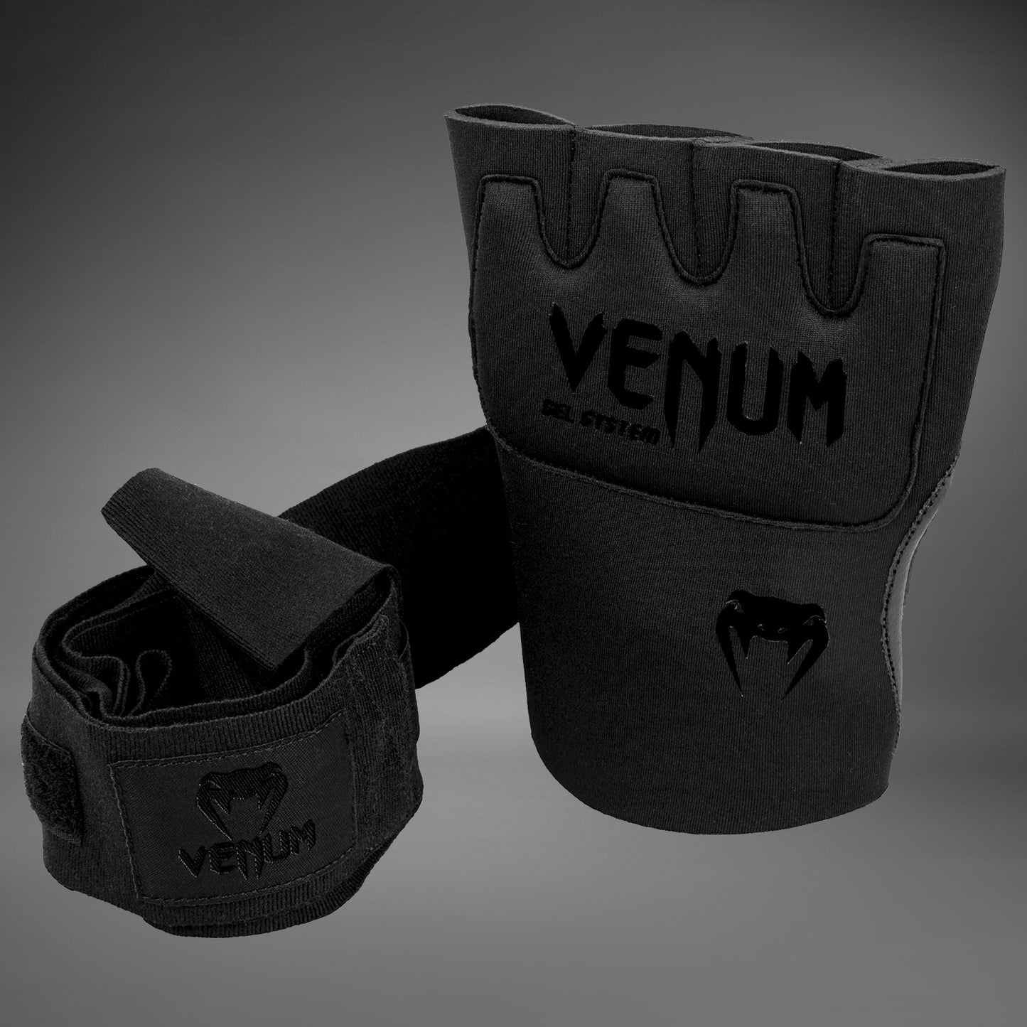Venum Gel Kontact Handschuh Wraps - Schwarz/Schwarz