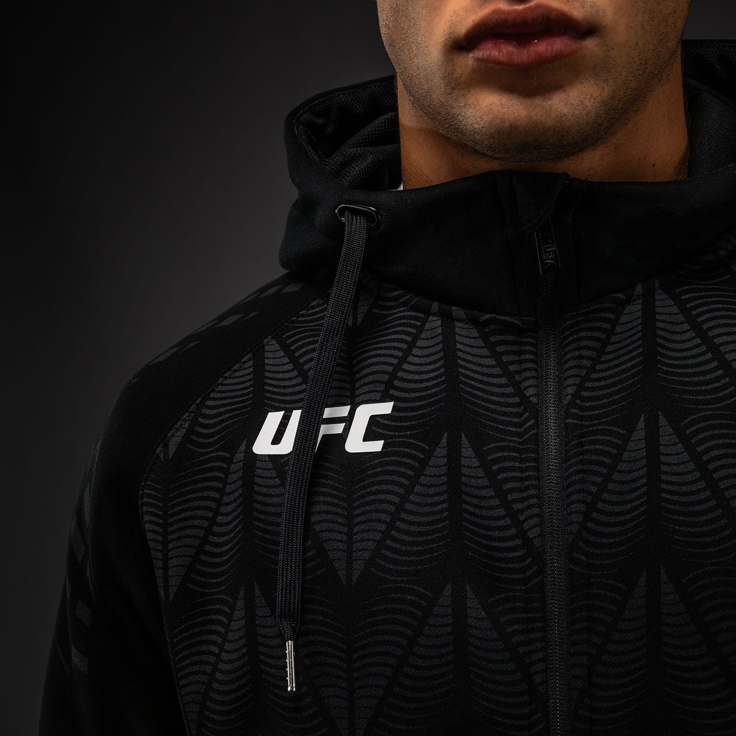 UFC Zenith by Venum Replica Zip Hoodie Herren - Schwarz