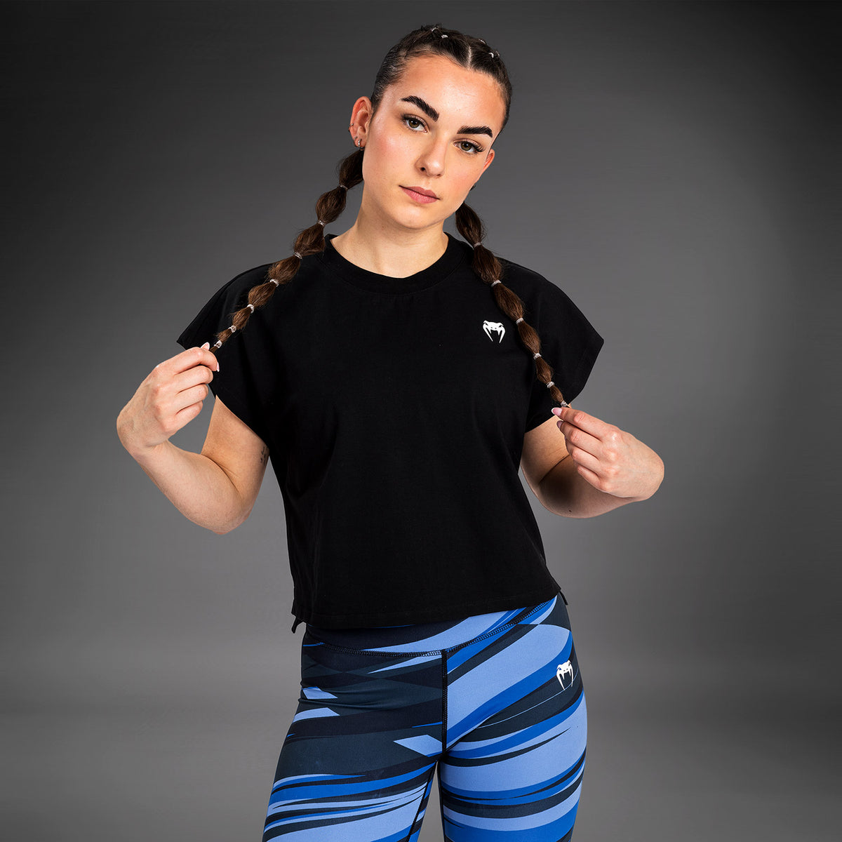 Venum Abyss Frauen Cropped T-Shirt - Tiefes Schwarz