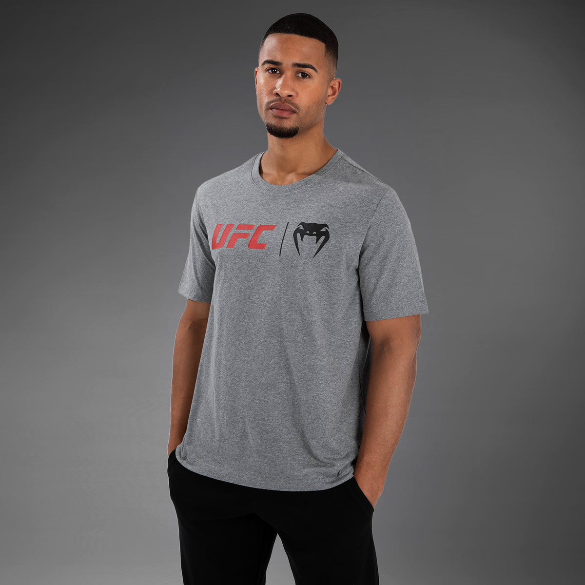 UFC Venum Classic T-Shirt - Grau/Rot