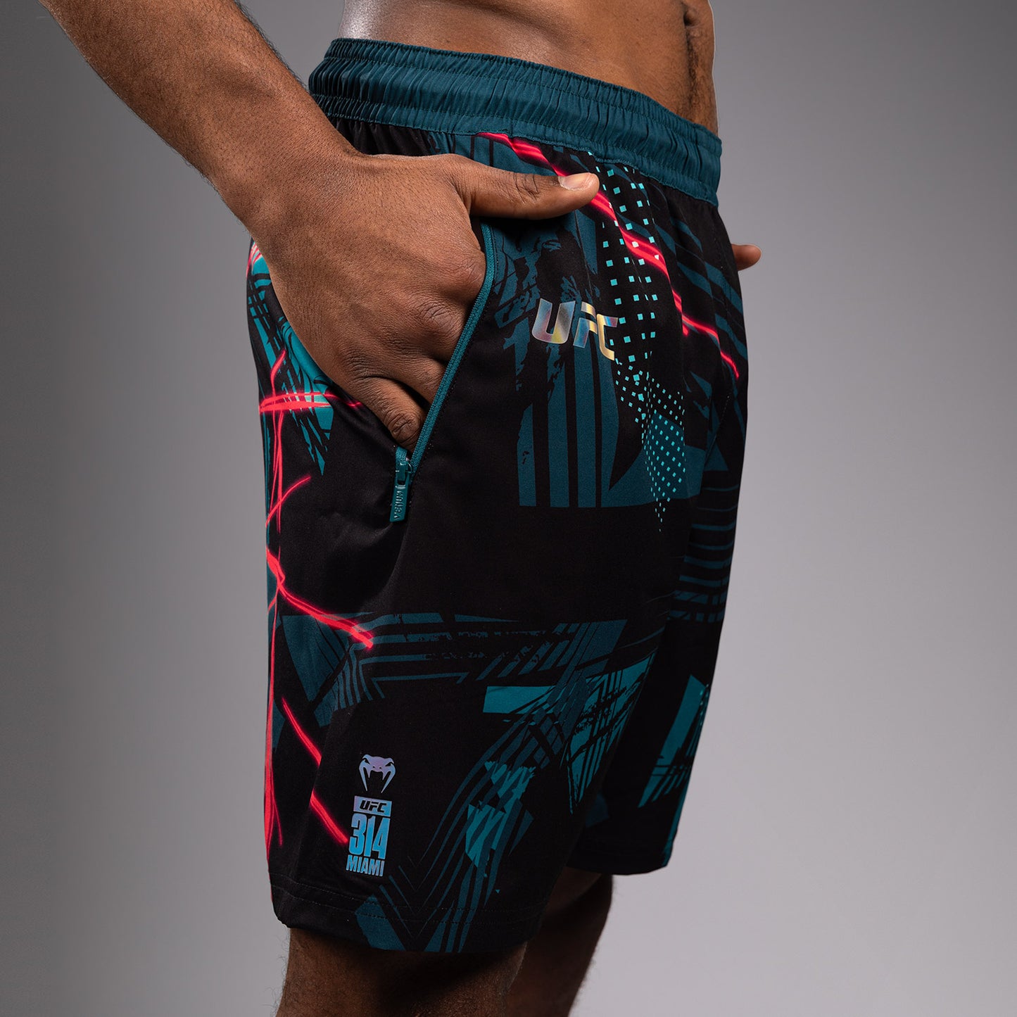 UFC Fusion By Venum Miami Edition Fight Week Performance Shorts für Männer - Schwarze