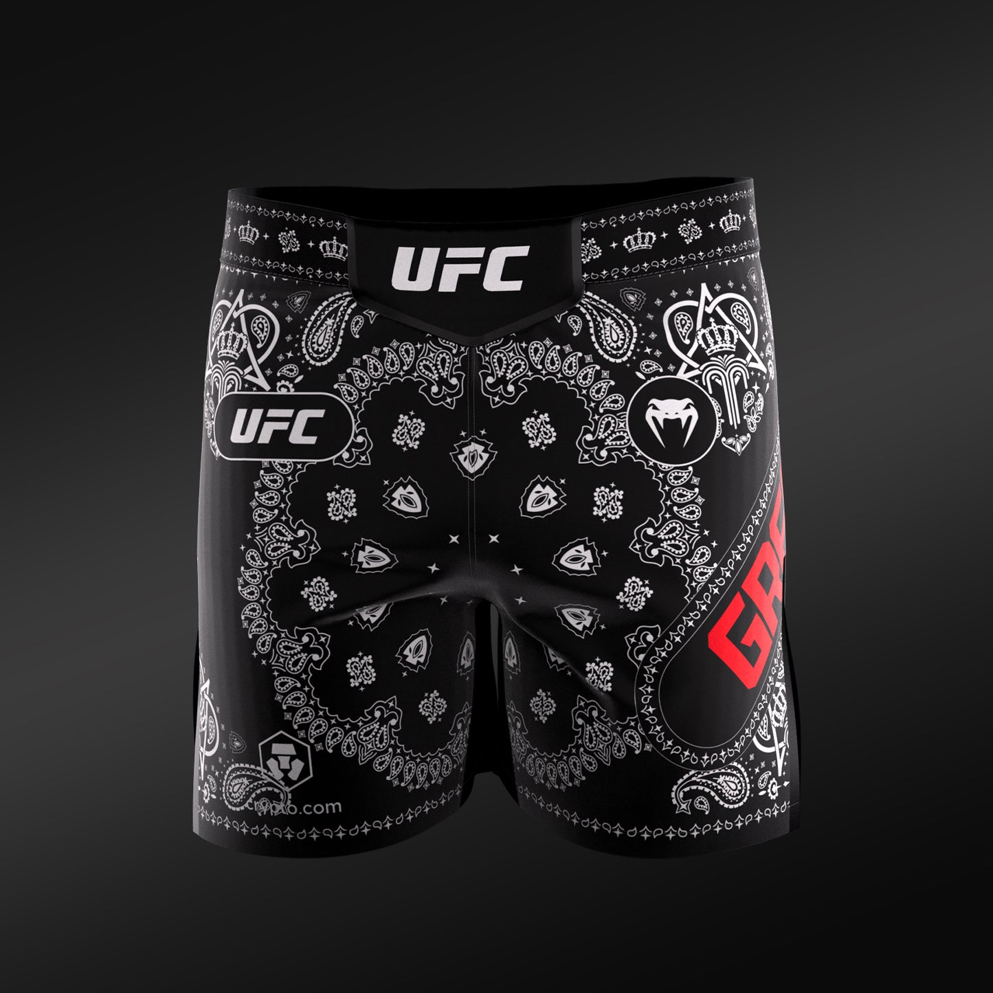 UFC Adrenaline Unrivaled by Venum King Green Herren-Vale-Tudo-Shorts - Schwarz
