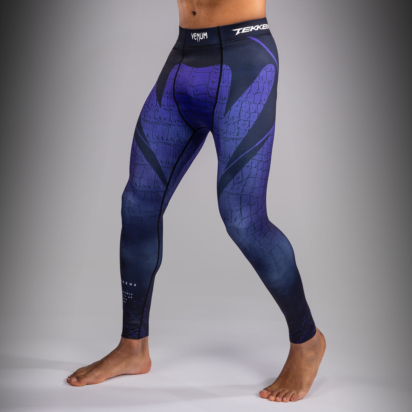 Venum x TEKKEN 8 Spats - Kazuya - Schwarz/Dunkelblau