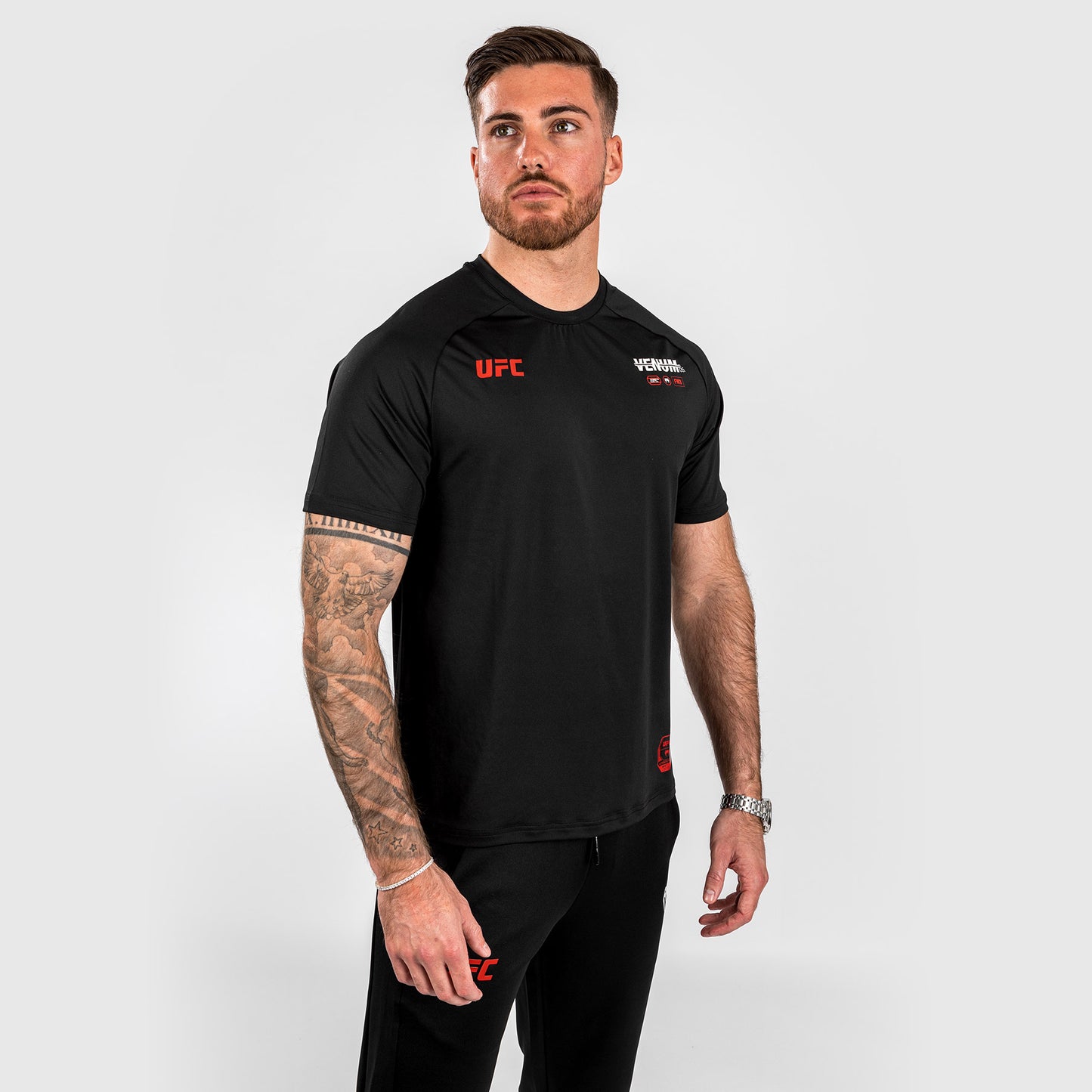 UFC Adrenaline by Venum Fight Week Dry-tech-T-Shirt für Männer - Schwarz